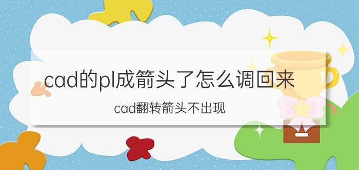 cad的pl成箭头了怎么调回来 cad翻转箭头不出现？